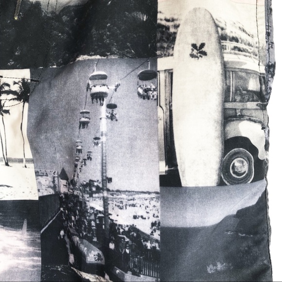 Adam Levine 70s Los Angeles California Collage Swim Trunks - Picture 5 of 16